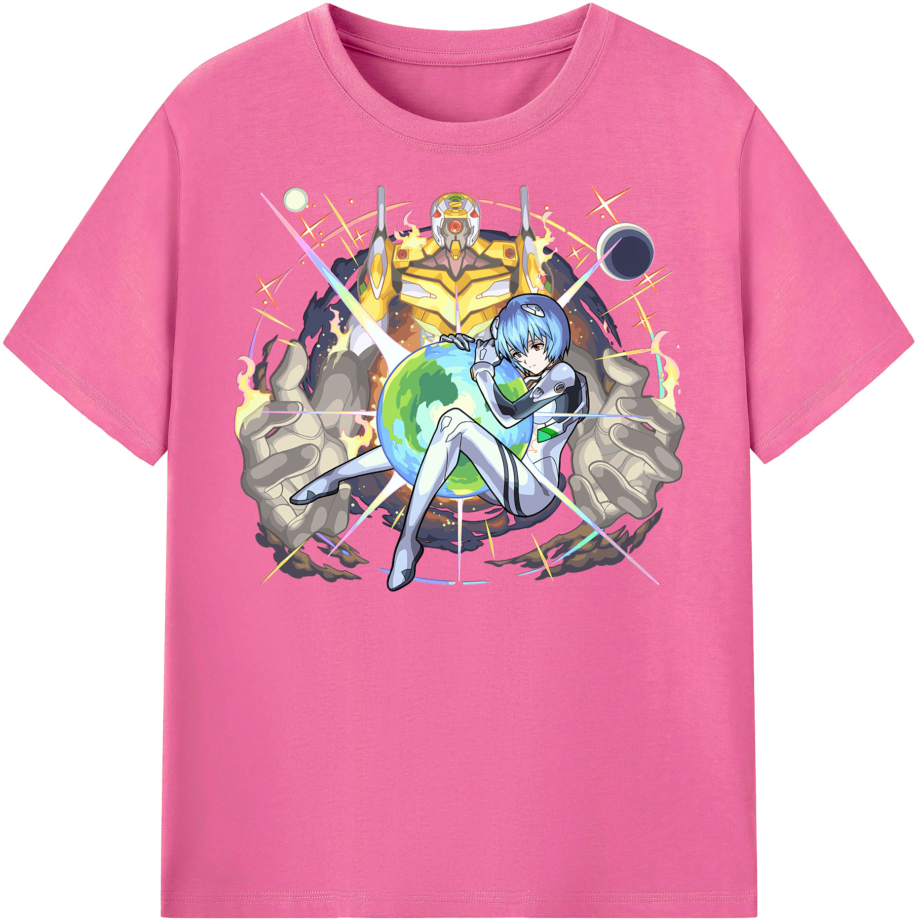 （画像用） EVA 新世紀エヴァンゲリオン レディースカジュアルプリントTシャツ（綿100％）